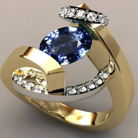 Fascina con zircone blu vintage