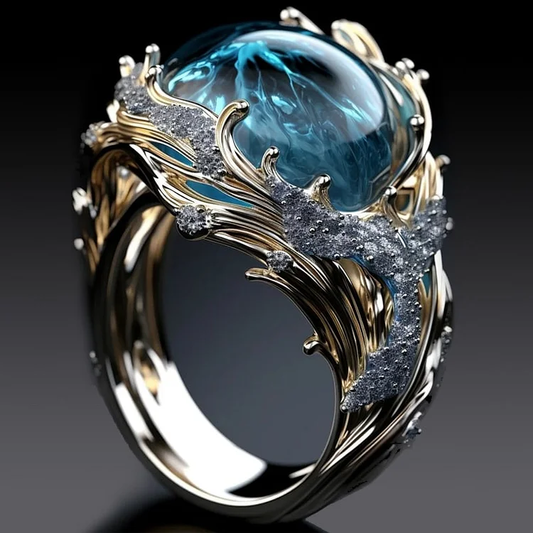 Anello Vintage Ocean Crystal