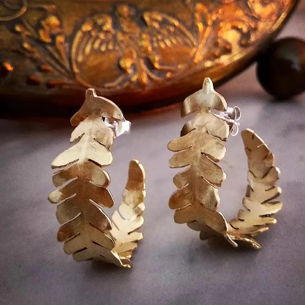 Orecchini Vintage con Fiori e Cestino in Oro