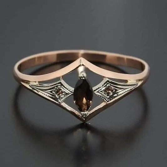Anello vuoto in oro rosa vintage