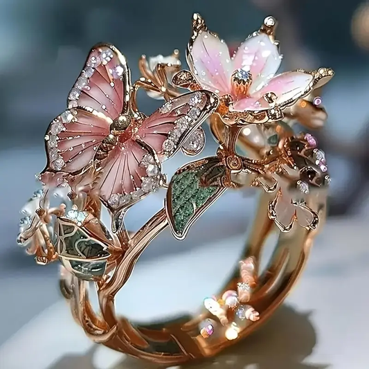 Anello in Zirconia farfalla Nature Bright