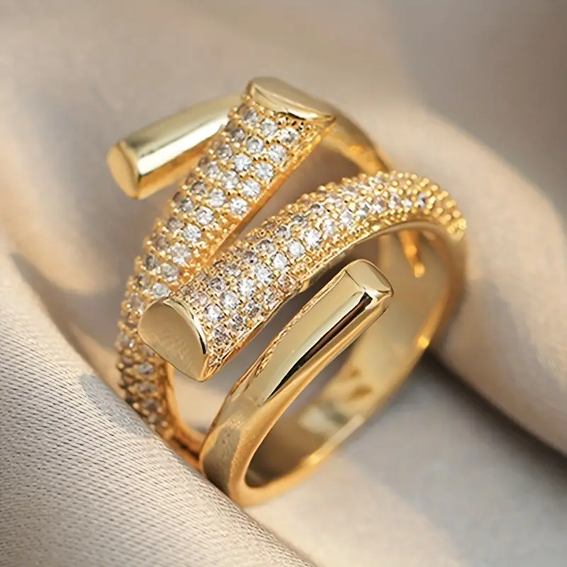 Anello d'oro brillante