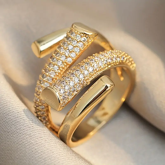 Anello d'oro brillante