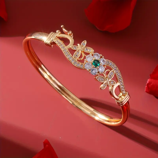 Bracciale in cristallo di zirconia oro verde