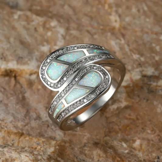 Anello aperto con opale