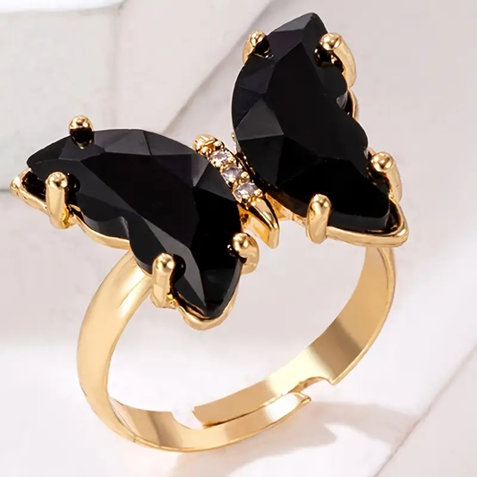 Anello Vintage Farfalla Nera