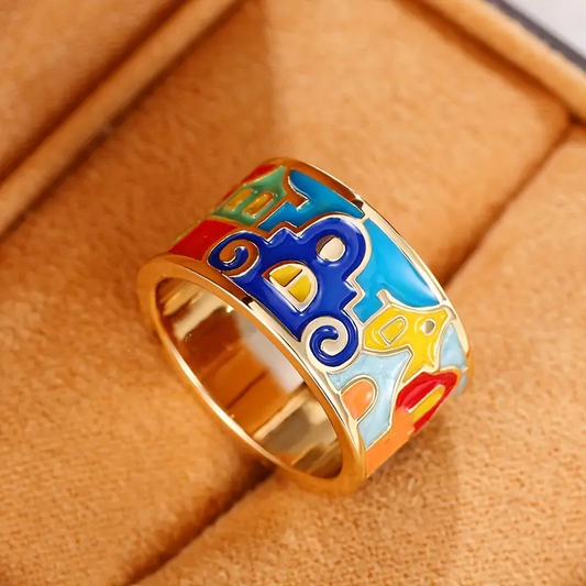 Anello in smalto vintage