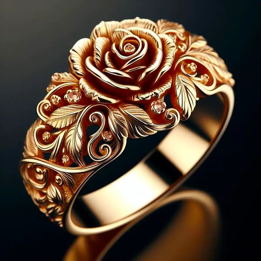 Anello con Fiore d'Oro