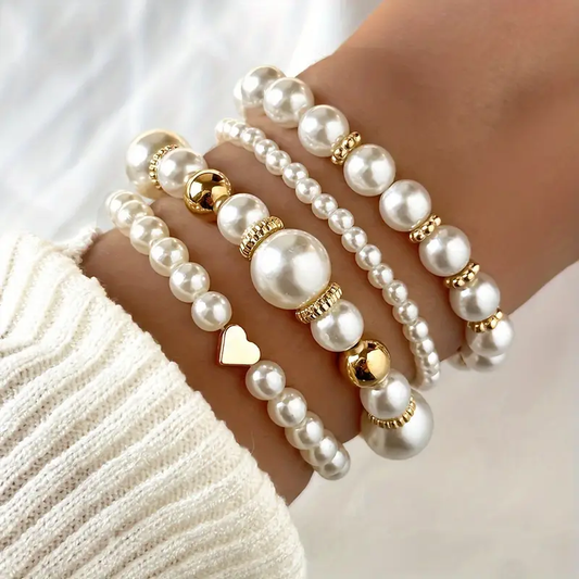 Set di bracciali con perle