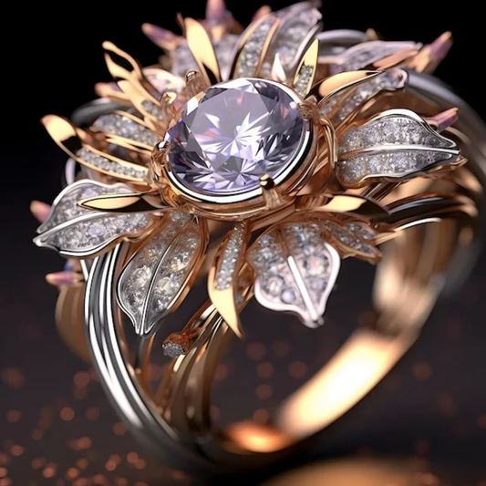 Anello Fiore di Violetta Esotico