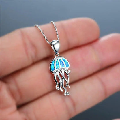 Collana Medusa in opale e argento con zirconia