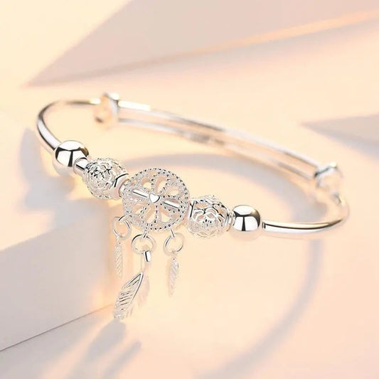 Tormaline di argento 925 regolabile braccialetto con sogno-cattura