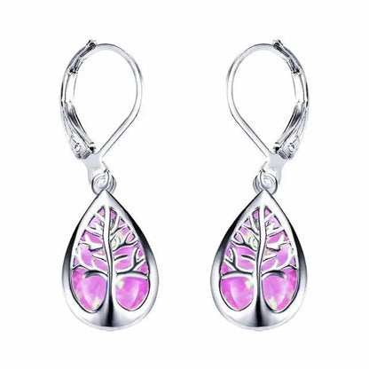 Orecchini Albero della Vita in Opale e Argento